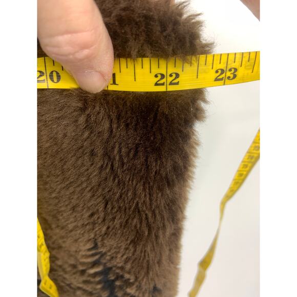 VTG Cobblestone Canyon Winter Trees Brown Vest Fleece Faux Fur Size M - Picture 7 of 8